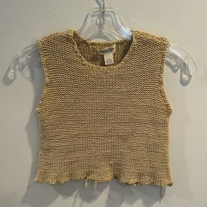 100% Silk Calvin Klein Woven Crop Top